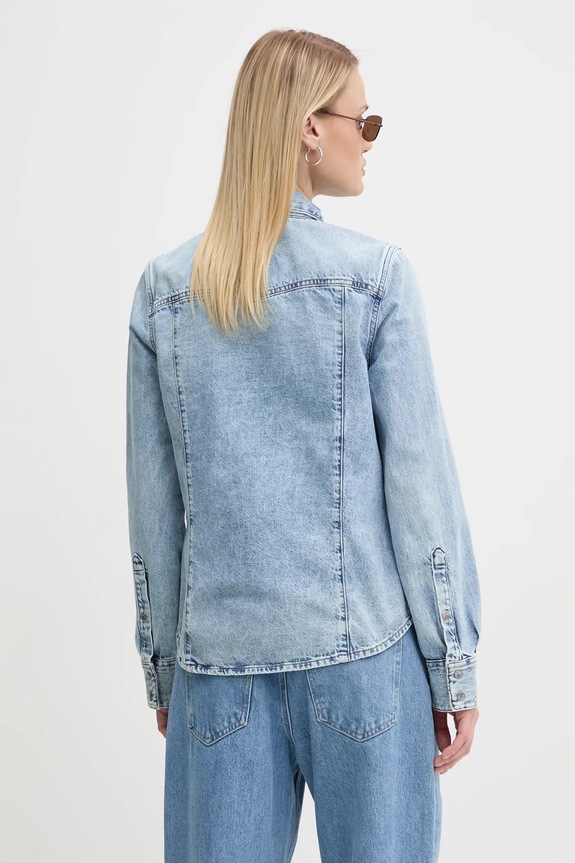 Abbigliamento Diesel camicia di jeans DE-WAVES SHIRT A09966.068KC blu