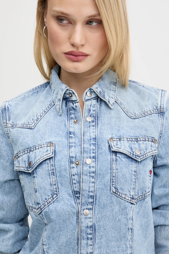 Diesel camicia di jeans DE-WAVES SHIRT A09966.068KC blu