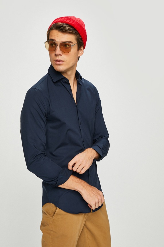 Tommy Hilfiger Tailored - Koszula TT0TT01936 granatowy