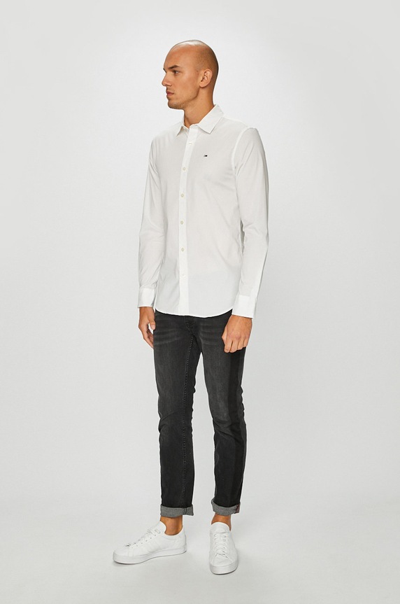 Odzież Tommy Jeans - Koszula DM0DM04405 DM0DM04405 biały