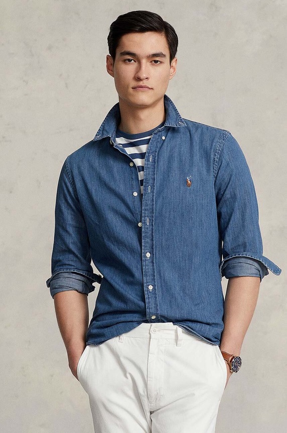 Polo Ralph Lauren - Košulja bez uzorka plava 710548539001