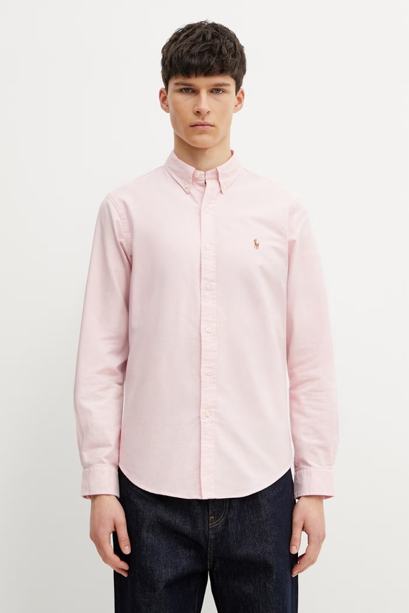 Polo Ralph Lauren - Košeľa slim ružová 710549084008