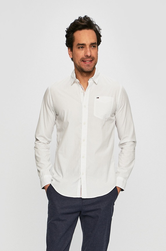 Tommy Jeans - Koszula DM0DM04406 bawełna biały DM0DM04406