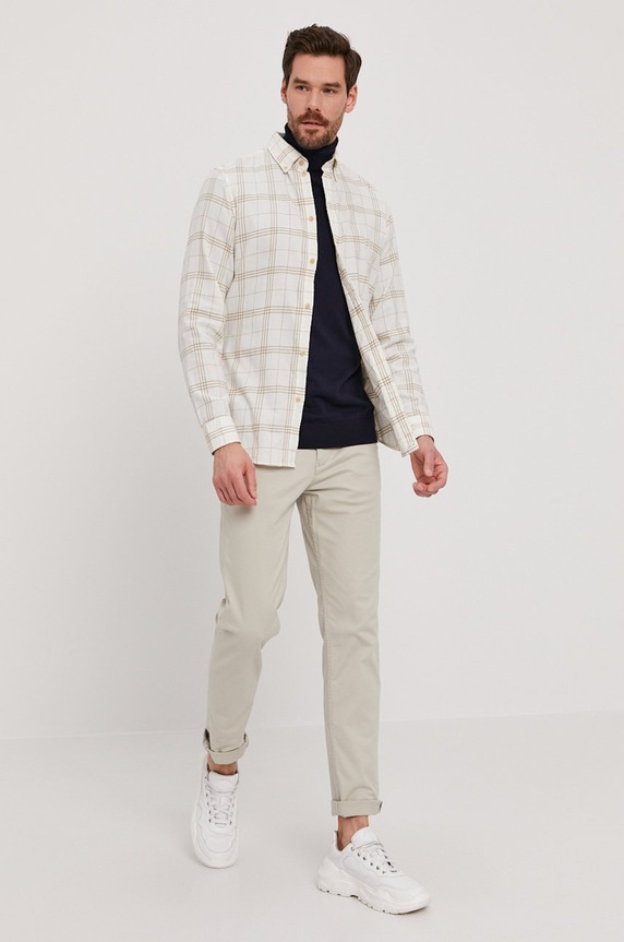 Oblečenie Košeľa Selected Homme 16074464 béžová