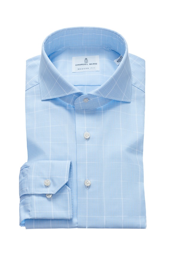 Emanuel Berg - Koszula wzorzyste niebieski MF.HV37.2.1759