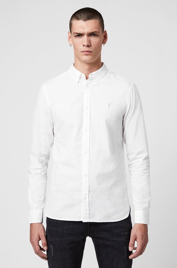AllSaints – Koszula REDONDO LS SHIRT bawełna biały MS120F