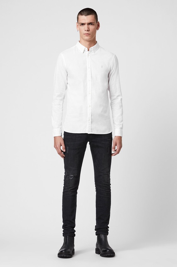 Odzież AllSaints – Koszula REDONDO LS SHIRT MS120F biały