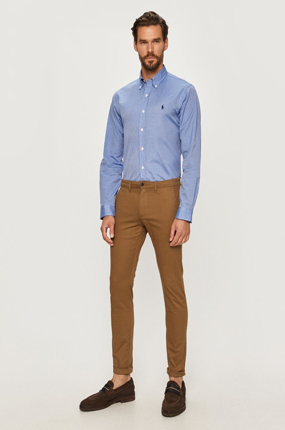 Odzież Polo Ralph Lauren - Koszula 710705269004 710705269004 niebieski