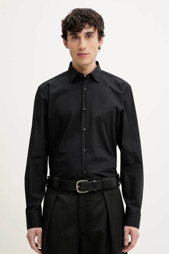 Hugo - Πουκάμισο Kenno slim μαύρο 50289499.NOS