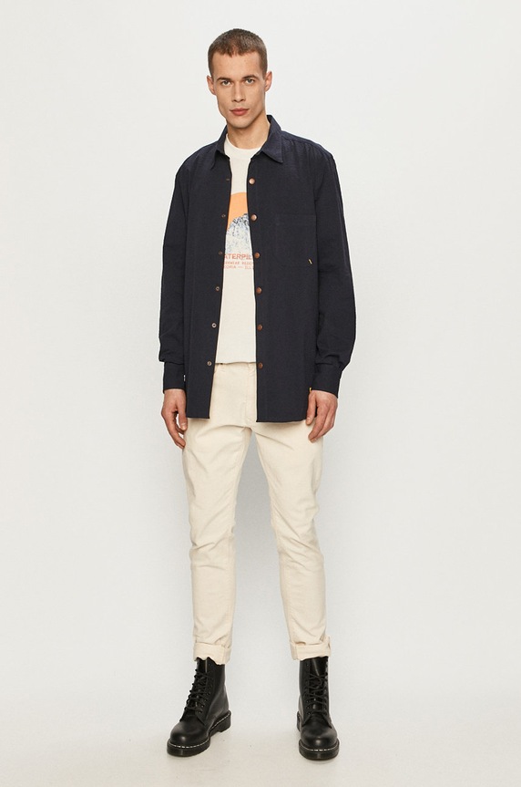 Odzież CAT Footwear - Koszula 2610641.10240 granatowy