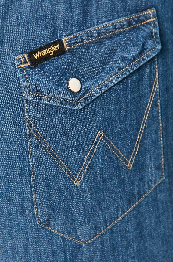 Wrangler - Bavlnená košeľa W5F25K14V modrá AA00