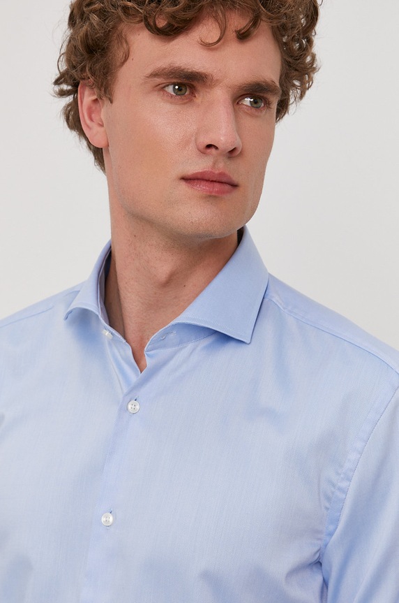 BOSS Koszula bawełniana 50413744.NOS bawełna niebieski 50413744.NOS