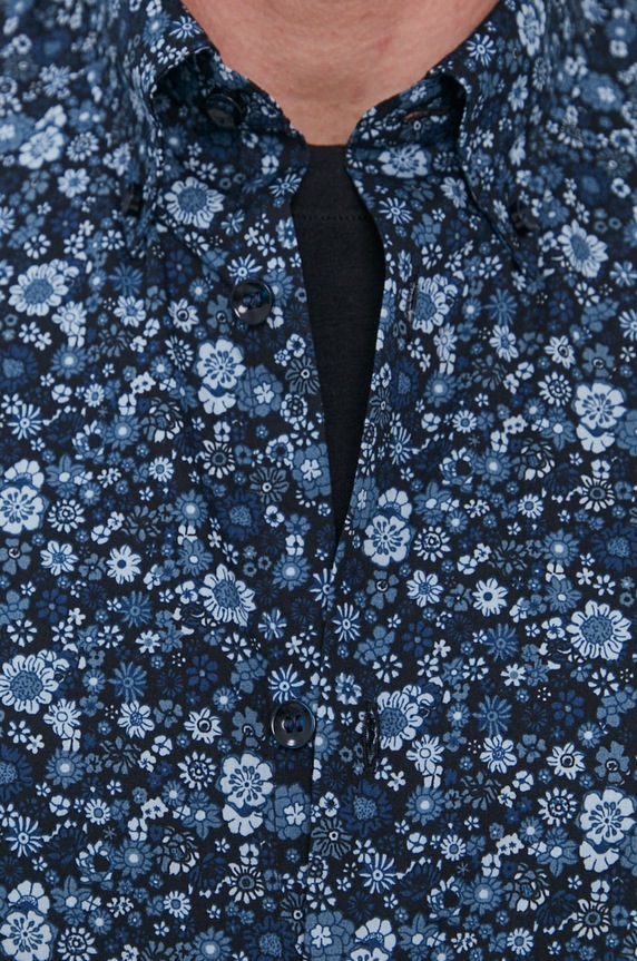Selected Homme Koszula bawełniana 16075610 granatowy AA00