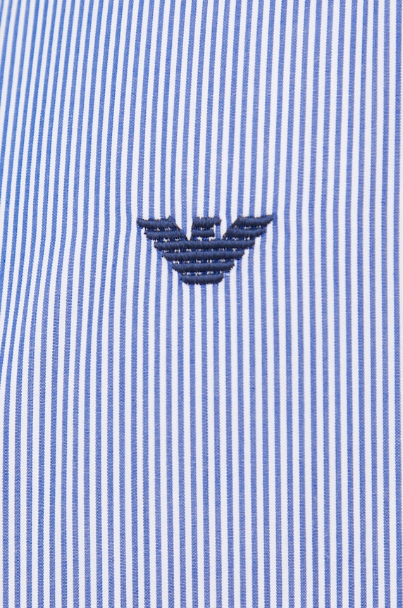 Emporio Armani camicia in cotone 8N1CD4.1NB1Z.NOS blu navy AA00