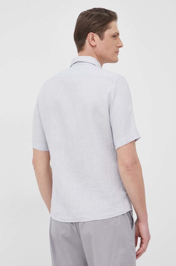 Marc O'Polo koszula lniana niebieski M23742841034