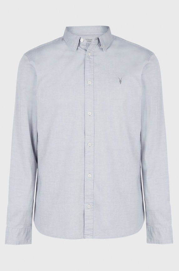 AllSaints koszula HAWTHORNE LS SHIRT szary MS256U