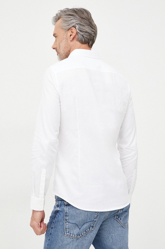 Bombažna srajca Armani Exchange bela 8NZCGB.Z8ANZ.NOS