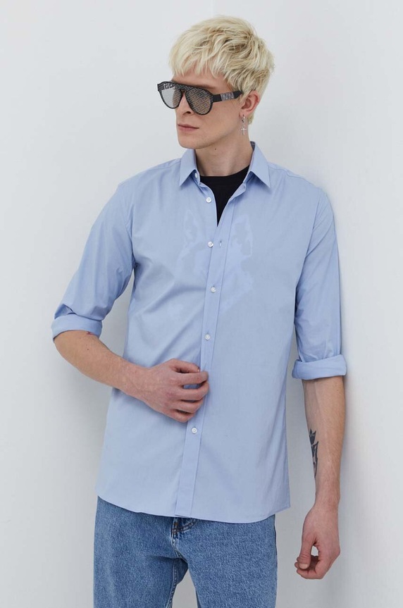 Košeľa HUGO Elisha02 modrá 50479396