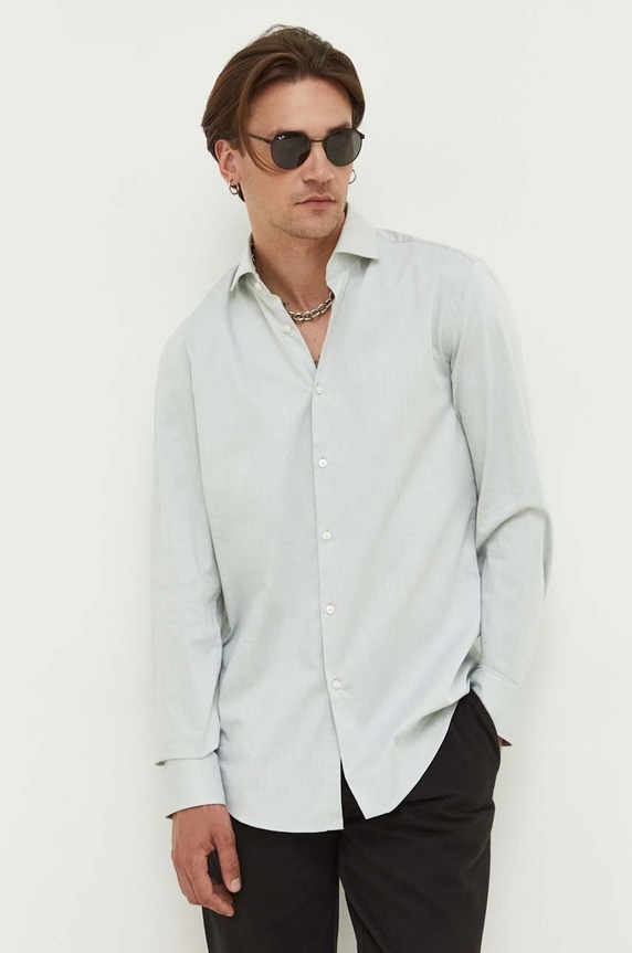 Košile HUGO slim zelená 50482056