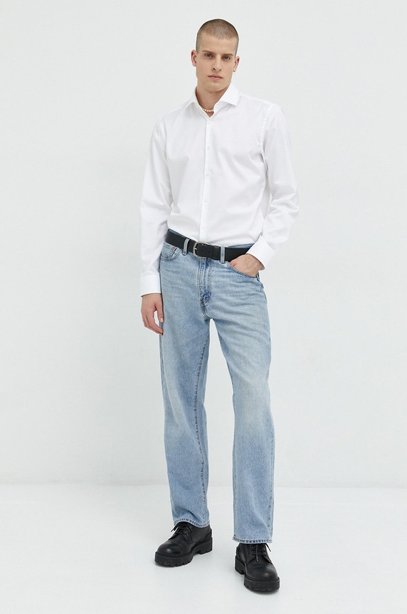 Pamučna košulja HUGO 50482056 bijela AA00