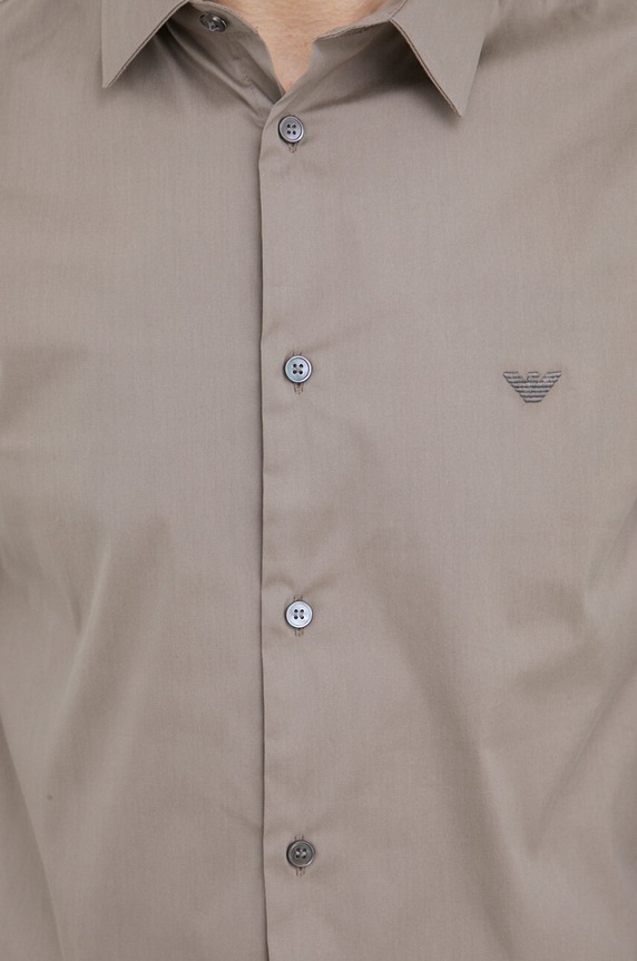 Košile Emporio Armani 8N1C09.1NI9Z.NOS hnědá AA00
