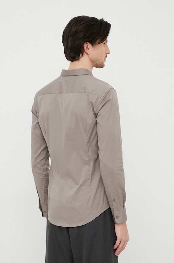 Košile Emporio Armani hnědá 8N1C09.1NI9Z.NOS