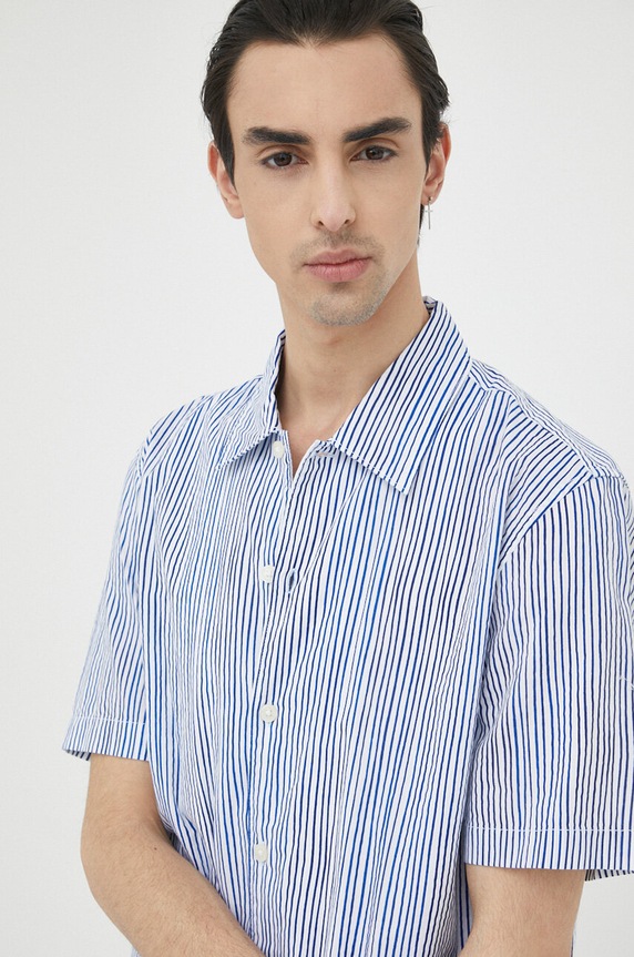 Marc O'Polo koszula bawełniana M24735441040 niebieski