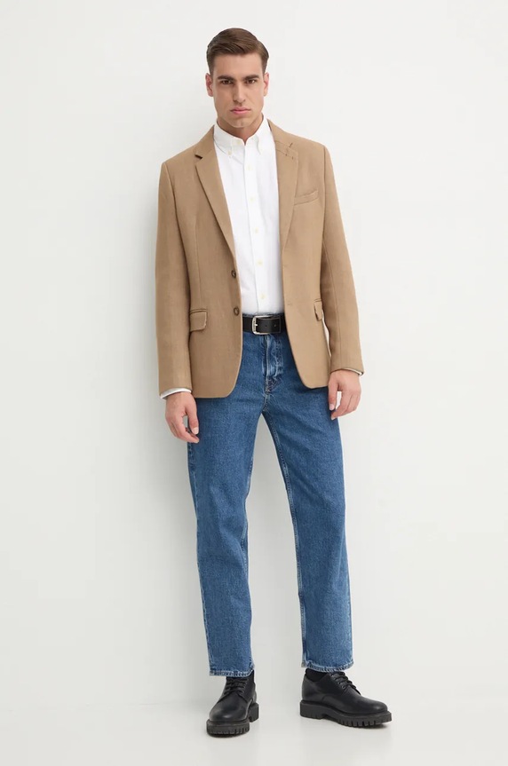 Odzież Polo Ralph Lauren koszula bawełniana 710792041 biały