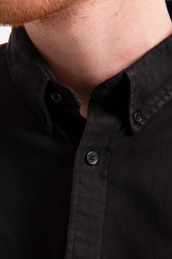Carhartt WIP cotton shirt Bolton I030238. black