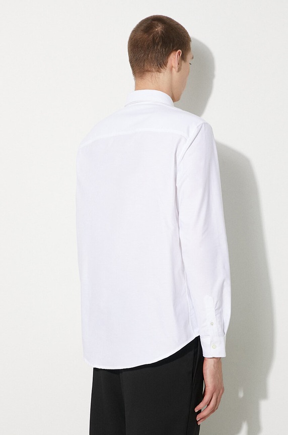 Oblečenie Bavlnená košeľa A.P.C. Chemise Greg COECK.H12499 biela