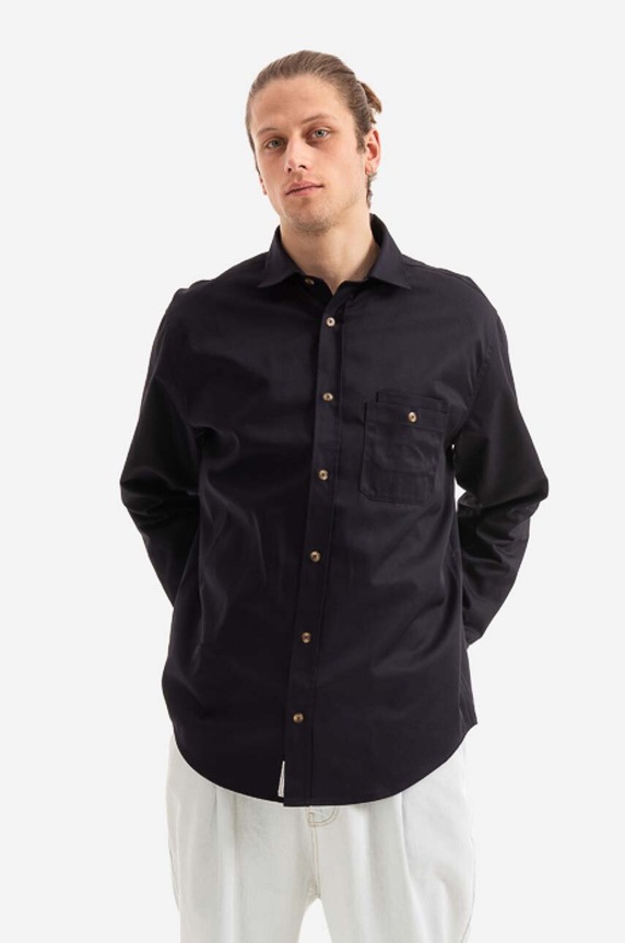Drôle de Monsieur shirt classic black SH100.NAVY