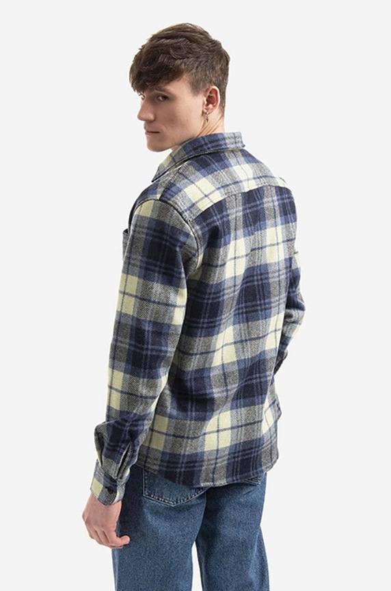 Clothing A.P.C. wool shirt Surchemise Trek WOANC.H02396 navy