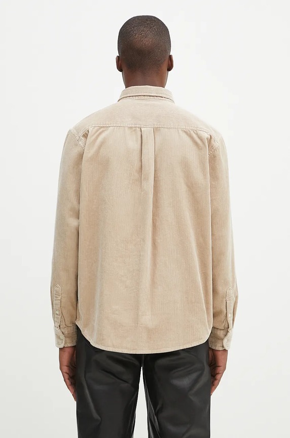 Carhartt WIP camicia in velluto a coste beige I029958.WALL.BLACK