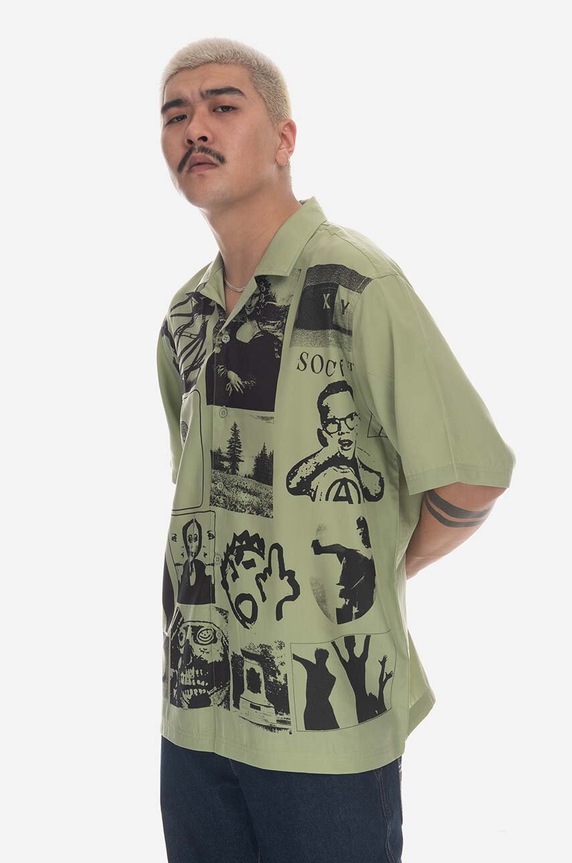 PLEASURES shirt Choices Camp Collar P23SP015