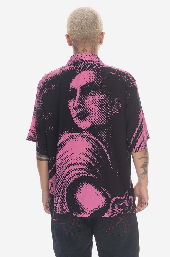 PLEASURES shirt Femme Camp Collar pink P23SP018