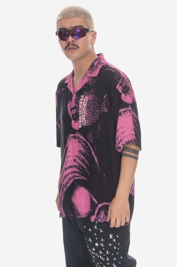 PLEASURES shirt Femme Camp Collar P23SP018