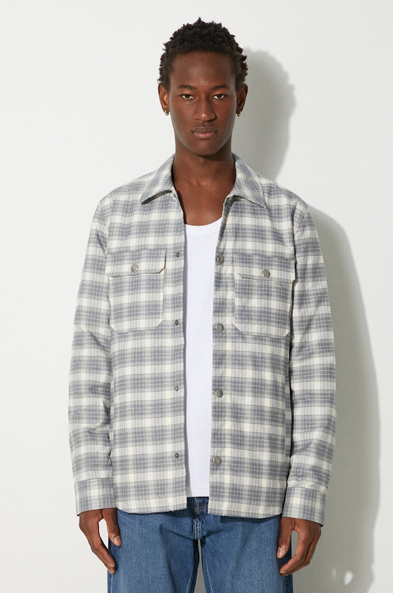 A.P.C. cotton shirt Alex cotton gray COGAX.H02625