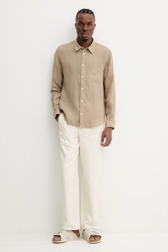 Košulja A.P.C. A.P.C. Chemise Cassel LIAEK-H12545 BLACK LIAEK.H12545 zelena AA00