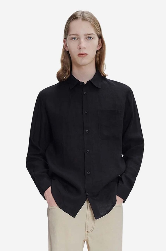 A.P.C. shirt A.P.C. Chemise Cassel LIAEK-H12545 BLACK classic black LIAEK.H12545
