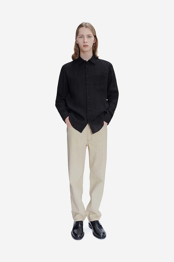 Clothing A.P.C. shirt A.P.C. Chemise Cassel LIAEK-H12545 BLACK LIAEK.H12545 black