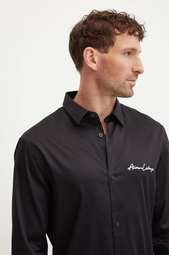 Košeľa Armani Exchange čierna 8NZC99.ZN10Z.NOS
