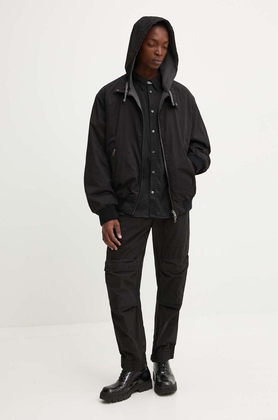 Košulja Diesel S-SIMPLY-C A14415.0HPAG crna AA00