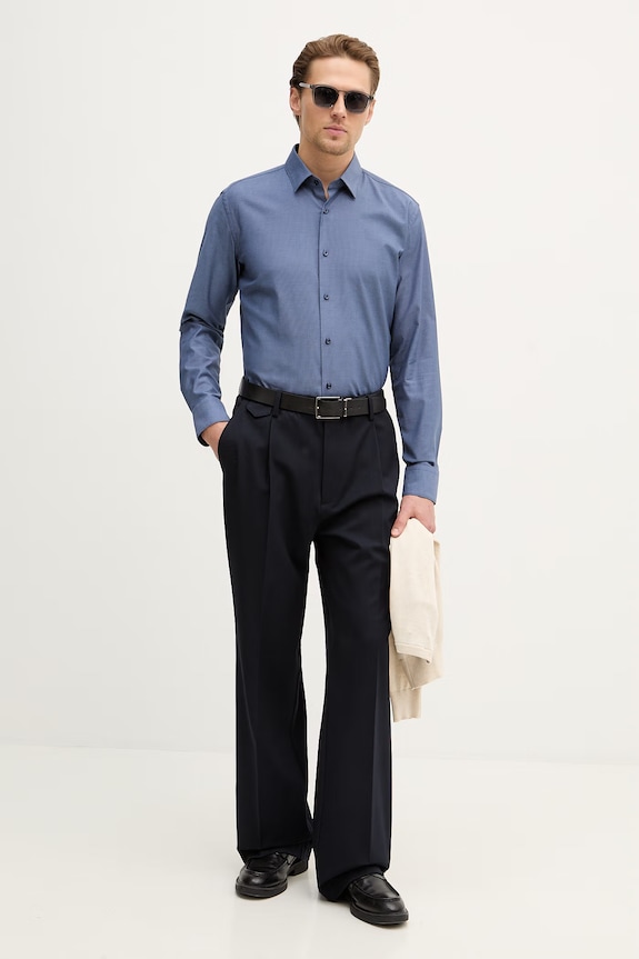 Košulja BOSS 50490934 mornarsko plava AA00