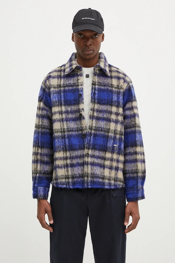 Ader Error wool shirt classic blue BN01FWJK0118BL
