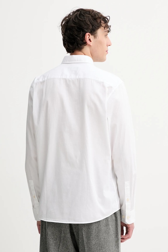 Ρούχα Βαμβακερό πουκάμισο Marc O'Polo 5000009435 λευκό