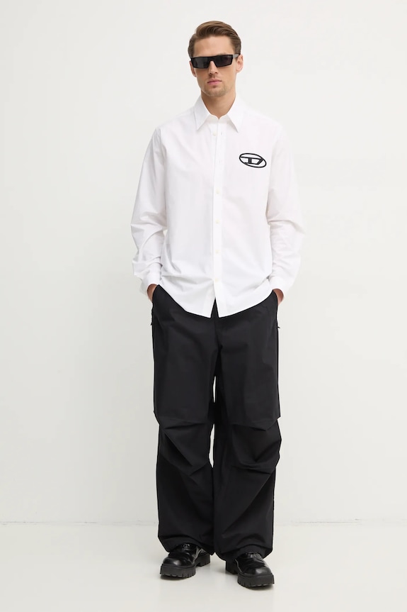 Diesel camicia in cotone S-SIMPLY-D SHIRT A14634.0PCAL bianco AA00