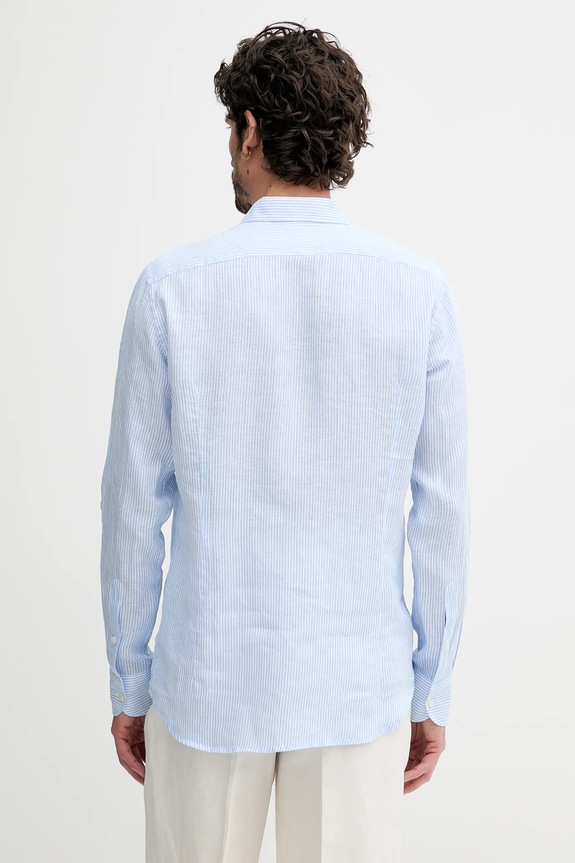 Odjeća Lanena košulja MC2 Saint Barth PAMP001.01928H plava