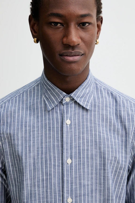 Βαμβακερό πουκάμισο Marc O'Polo μπλε M26721042358