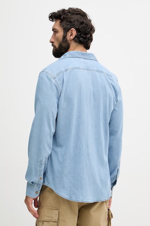 Odjeća Levi's košulja za muškarce traper LS BATTERY HM SHIRT SLIM 86625.0065 plava