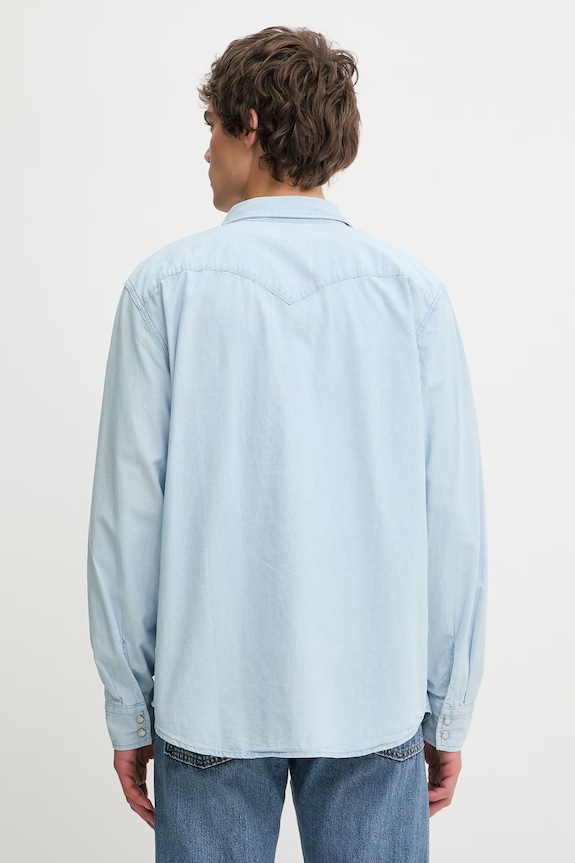 Odzież Levi's koszula bawełniana CLASSIC WESTERN STANDARD 85745 niebieski